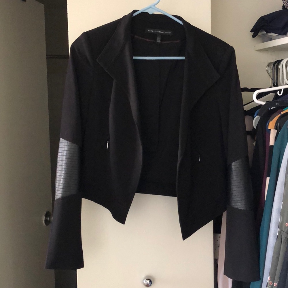 Black blazer with elbow fake leather
